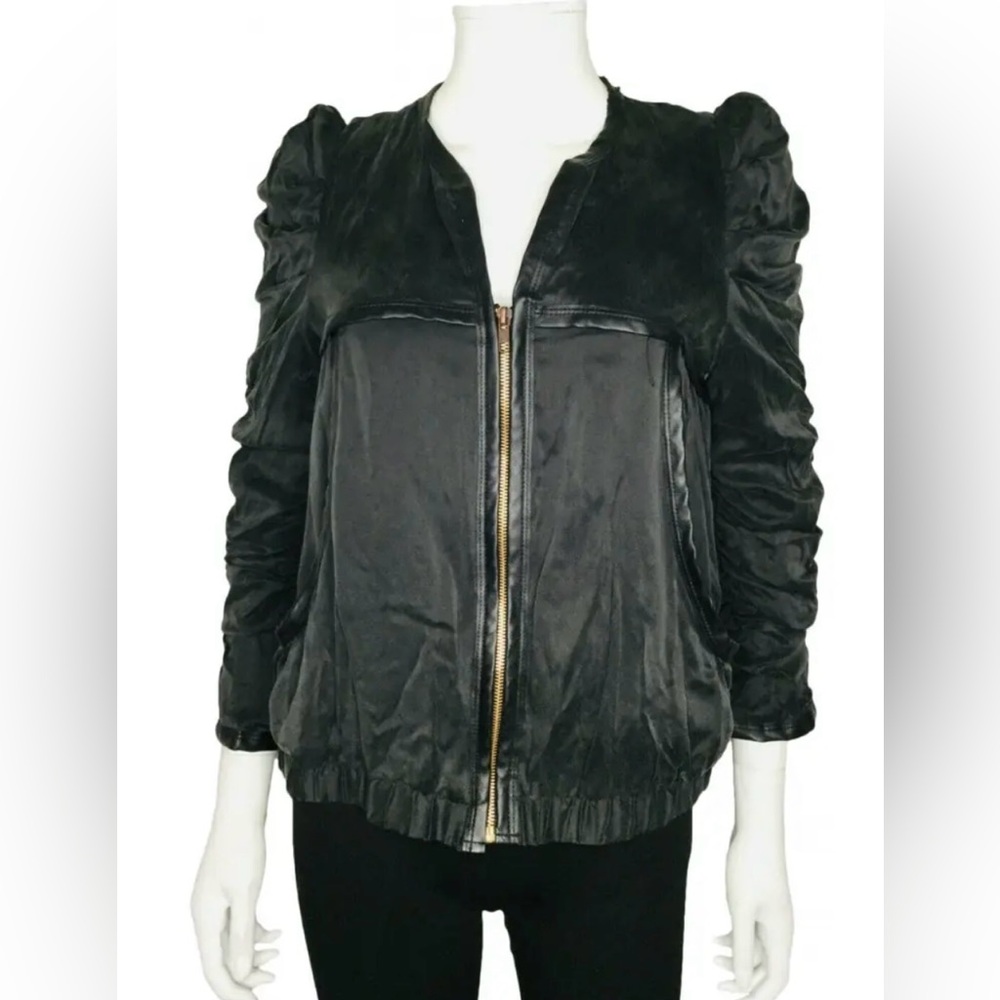 Cute silk bomber jacket!